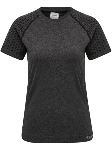 Hummel Hummel T-Shirt Hmlci Yoga Damen Dehnbarem Schnelltrocknend Nahtlosen in BLACK MELANGE