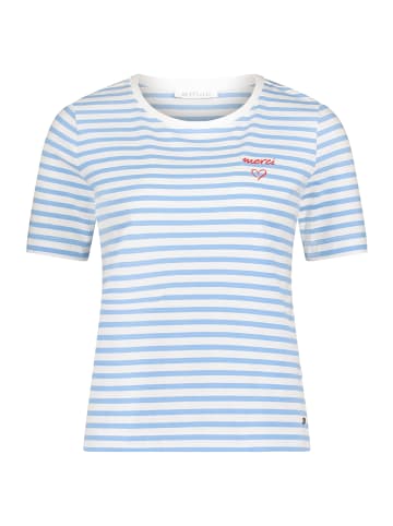 BETTY & CO Basic Shirt mit Ringel in Weiß/Blau