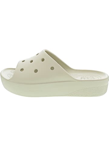 Crocs Classic Platform Slide Pantolette Beige