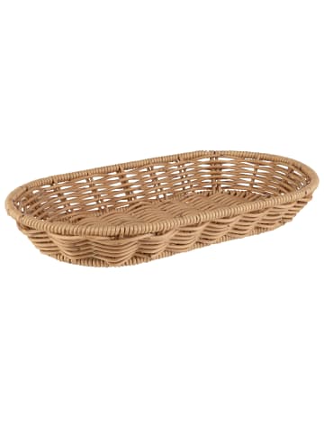 APS Korb Cove in Beige, L: 28 cm, B: 16 cm, H:7 cm, Polypropylen mit Edelstahldraht