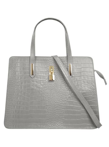 Cluty Handtasche echt Leder in grau