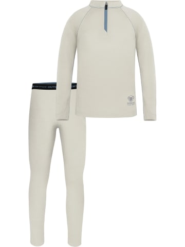 Normani Outdoor Sports Merino Oberteil „Nyapari“ und Merino Hose „Mackay“ in Wollweiß