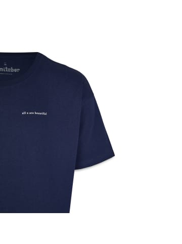 MANITOBER ALL X ARE BEAUTIFUL Oversize T-Shirt in Navy