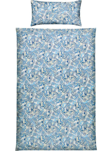 Erwin Müller Schweizer Premium Satin Bettwäsche in blau