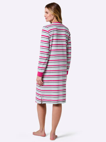 WITT WEIDEN Nachthemd in fuchsia-weiß-geringelt