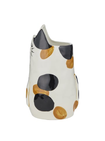 Butlers Vase PABLO Katze in Beige / Schwarz
