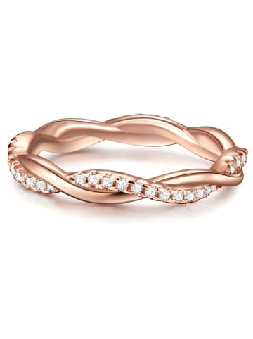 Trilani Ring Sterling Silber roségold Zirkonia weiß in roségold