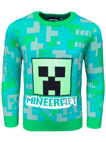 Minecraft Strickpullover Minecraft Creeper  in Grün