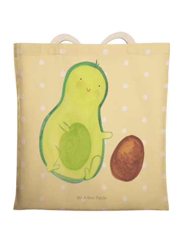 Mr. & Mrs. Panda Beutel Avocado Kern rollt ohne Spruch in Gelb Pastell