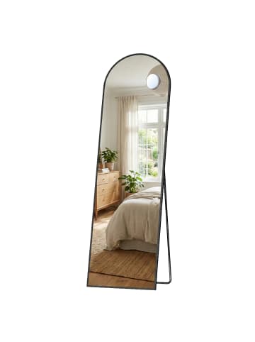 SONGMICS Ganzkörperspiegel Aileas in Mattschwarz - (B)40 x (H)150 x (T)1.3 cm