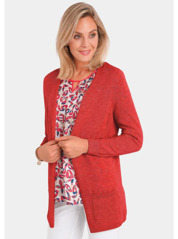 GOLDNER Kaschmirstrickjacke Langarm Feinstrick-Cardigan in hagebutte