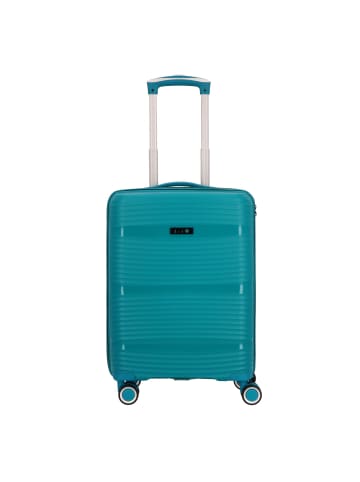 D&N Travel Line 4200 4 Rollen Kabinentrolley S 55 cm in petrol