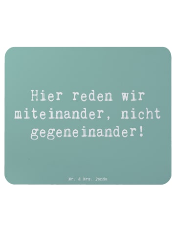 Mr. & Mrs. Panda Mousepad Spruch Konflikte friedlich lösen mit S... in Meeresbrise