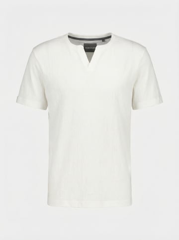 KOROSHI Henley shirt struktur in weiß