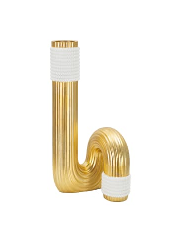 Mauro Ferretti Goldene Harzvase 15,3 x 13 x 30,5 cm