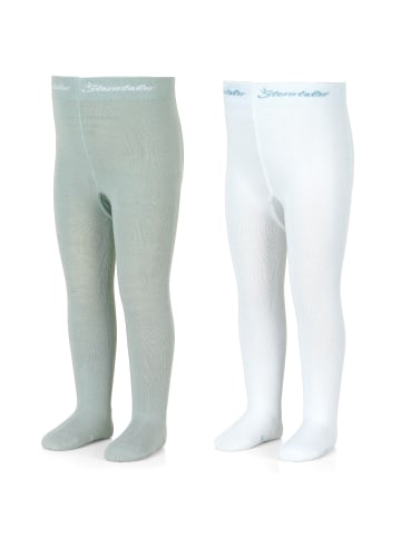 Sterntaler Strumpfhose 2er-Pack uni in mittelgrün