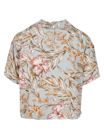 Urban Classics Urban Classics T-Shirts in lightblue hibiscus