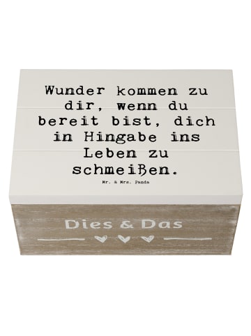 Mr. & Mrs. Panda Aufbewahrungsbox Spruch Wunder Hingabe mit Spruch in Weiß
