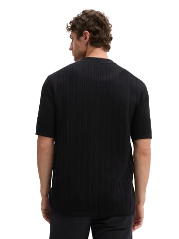 Marc O'Polo Polo-Strickjacke regular in Schwarz