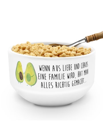 Mr. & Mrs. Panda Müslischale Avocado Pärchen mit Spruch in Weiß