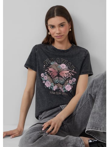 QS T-Shirt in 99D0_schwarz