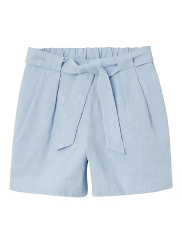 name it Mädchen Gittermuster Shorts mit Kordelzug in Blau