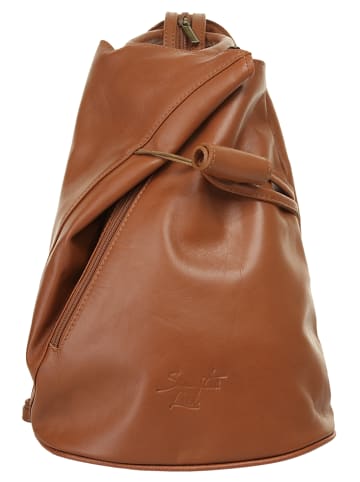 Samantha Look Rucksack echt Leder in cognac