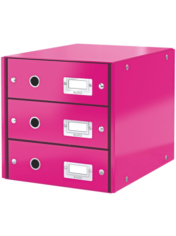 Leitz Schubladenbox 3 Fächer Karton pink