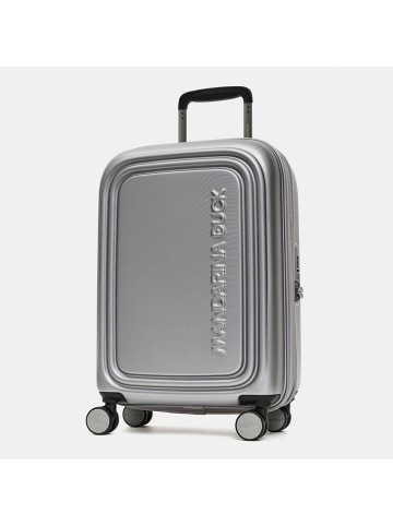 Mandarina Duck Logoduck 4-Rollen Kabinentrolley 55 cm in silver