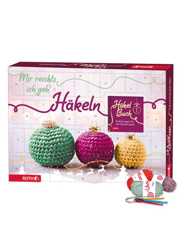ROTH Adventskalender - Wollkram - gefüllt, Häkelnadeln, Wolle, Anleitung in Bunt
