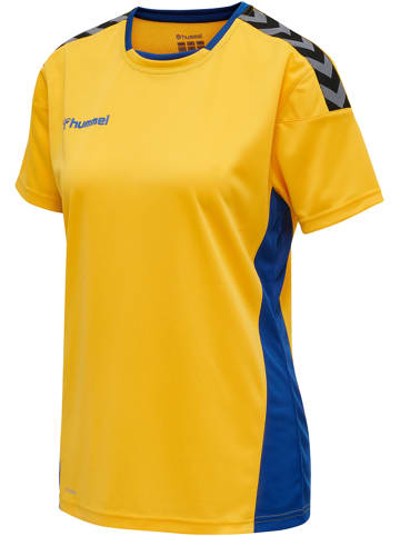 Hummel Hummel T-Shirt Hmlauthentic Multisport Damen Atmungsaktiv Schnelltrocknend in SPORTS YELLOW/TRUE BLUE