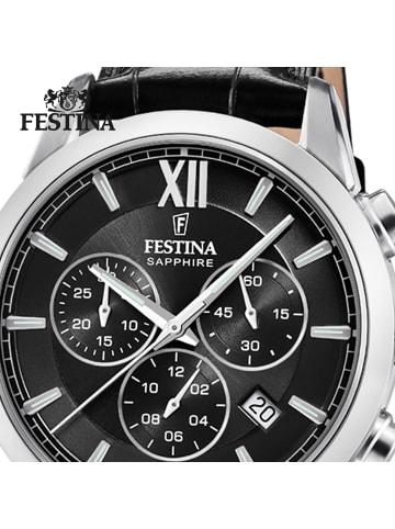 Festina Chronograph-Armbanduhr Festina Swiss Made schwarz groß (ca. 41mm)
