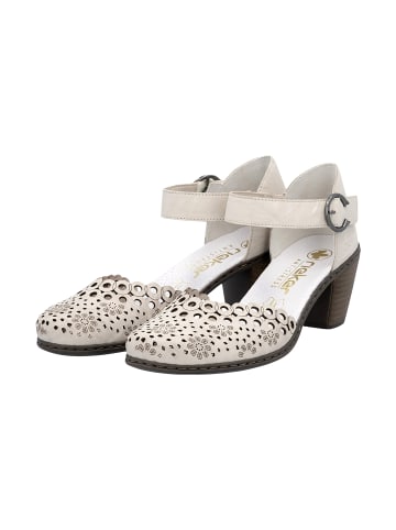 rieker Leder-Sandalen mit Absatz Beige