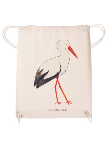 Mr. & Mrs. Panda Jutebeutel Storch ohne Spruch in Creme