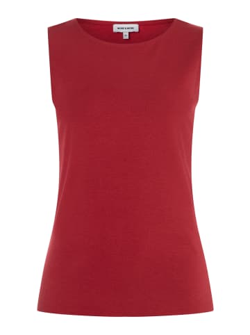 More & More stretchiges Basic-Tanktop, Baumwollmischung in red pepper