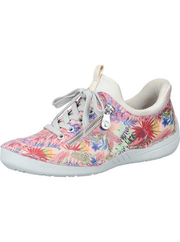 rieker Schnürschuhe in rosa-jungle/perlcreme