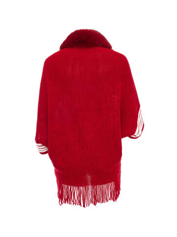NALLY Damen Poncho in Rot