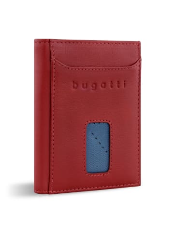Bugatti Secure Slim Geldbörse RFID Schutz Leder 8 cm rot