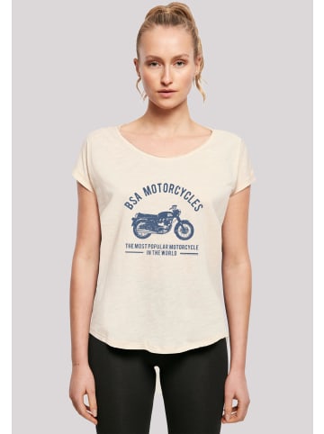 F4NT4STIC Long Cut T-Shirt BSA Motorcycles Most Popular In The World in Whitesand