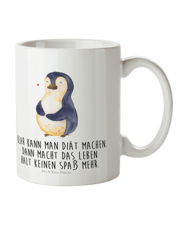 Mr. & Mrs. Panda Kindertasse Pinguin Diät mit Spruch in Weiß