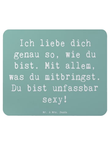 Mr. & Mrs. Panda Mouse Pad Spruch Sinnlichkeit lieben mit Spruch in Meeresbrise
