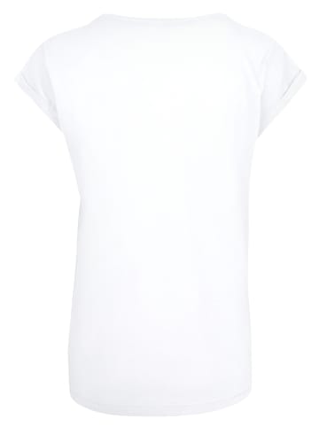 F4NT4STIC Extended Shoulder T-Shirt Retro Valentinstag Herz Rainbow Fruits in weiß