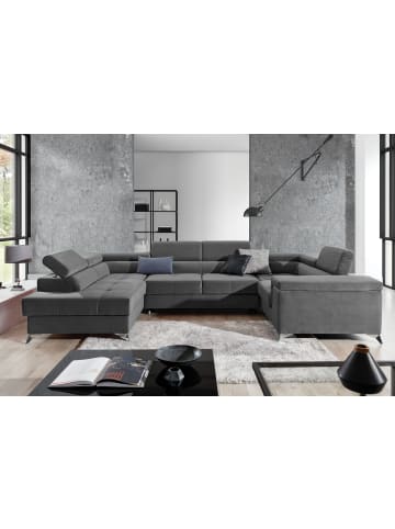 MF Design Tiya Recamiere Links in Dunkelgrau -  (L) 342 x (B) 342 x (H) 88 cm