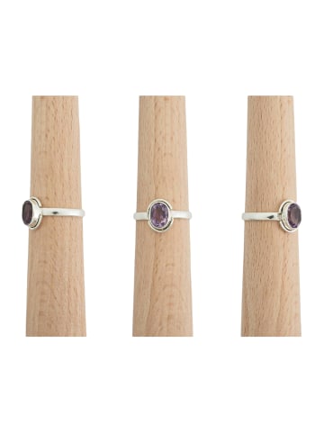 mantraroma 925er Silber - Ringe mit Amethyst facettiert