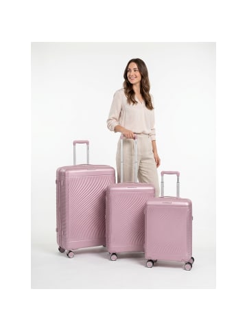 PICARD Vienna 4 Rollen Kofferset 3-teilig mit Dehnfalte rose