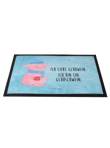 Mr. & Mrs. Panda Schmutzfänger Schwein Glühwein mit Spruch in Eisblau