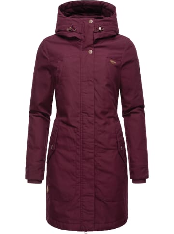 ragwear Wintermantel Jannisa in Wine Red