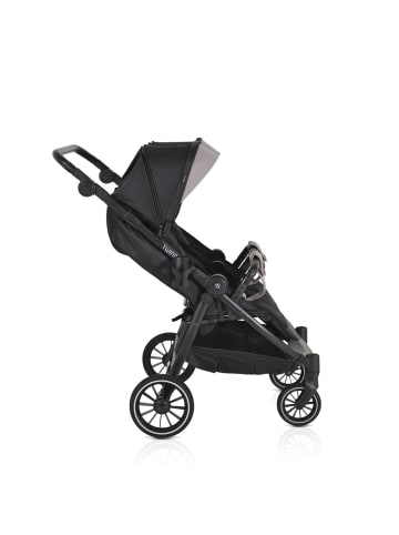 Moni Zwillingskinderwagen TwinGo in schwarz