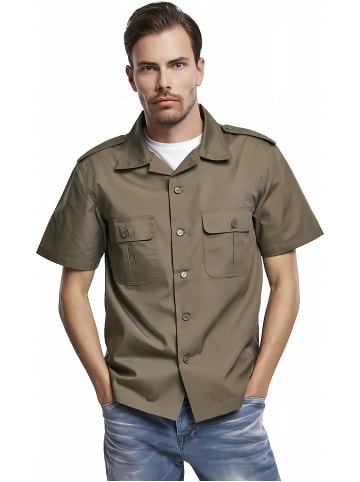 Brandit Hemd "US Ripstop Shirt Short Sleeve" in Grün