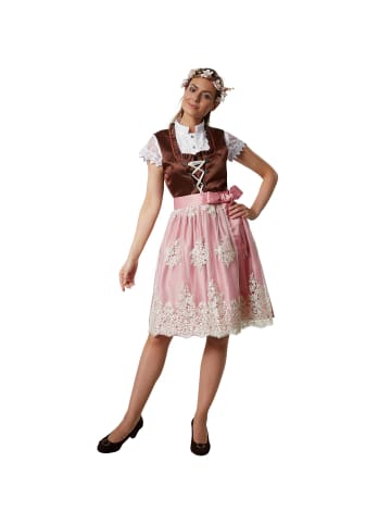 tectake Mini-Dirndl Kaufbeuren in braun/rosa